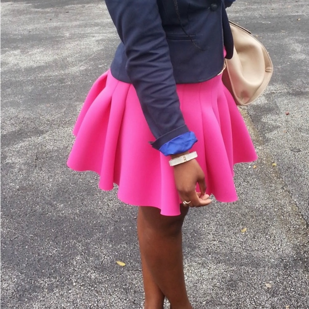 Pink skater skirt. Scuba material